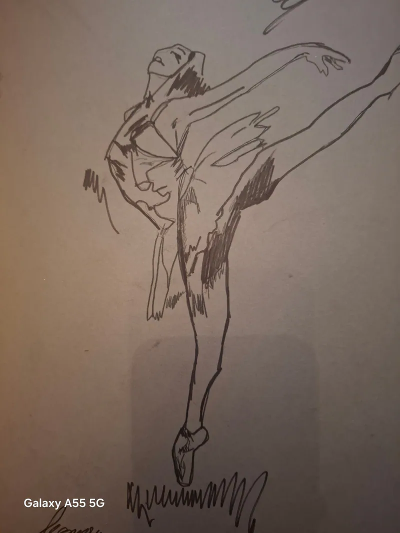 L'Envol Suspendu — œuvre de Nassera Le Guern, dessin sur papier